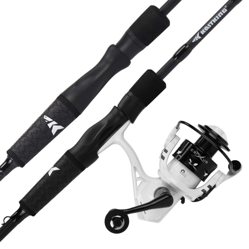 KastKing Crixus Fishing Rod and Reel Combo, High Performance Spinning & Baitcaster Combo, IM6 Graphite 2Pc Blanks, Zirconium Oxide Rings, SuperPolymer Handle, Lightweight Reel with Aluminum Spool - Image 1